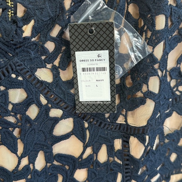 City Chic Plus Size “So Fancy Dress” in Navy Blue. Size 20L NWT - Picture 13 of 16